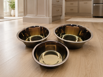 Three CuBowl standard copper bowls